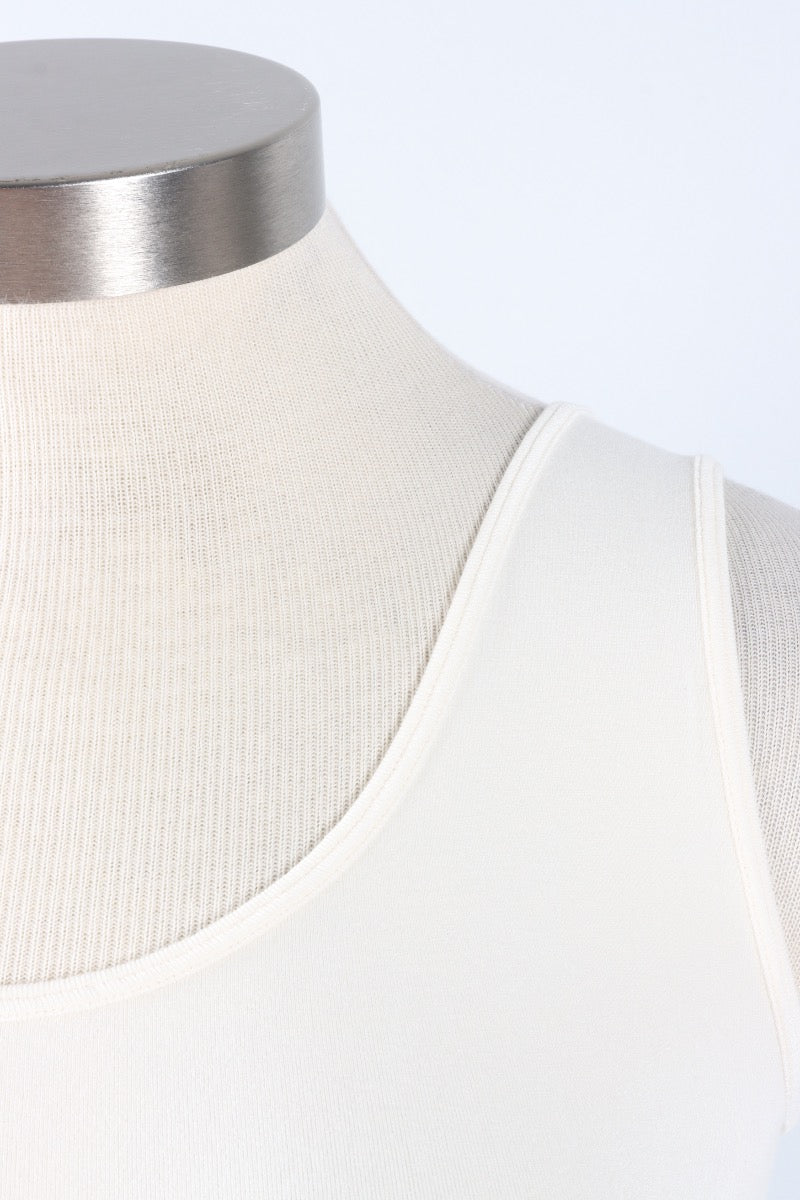 Bamboo Short Tank - Ivory