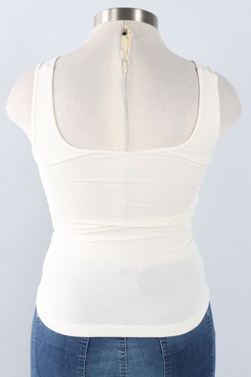Bamboo Short Tank - Ivory
