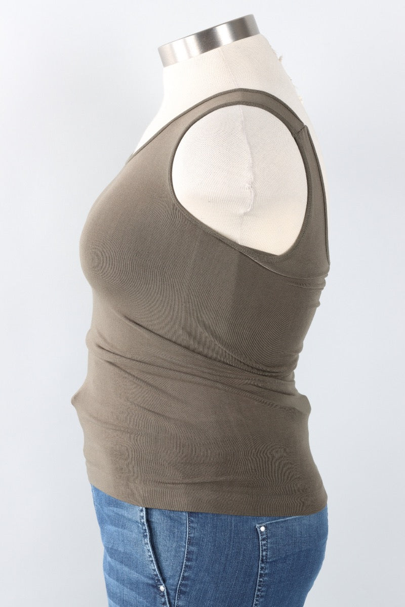 Bamboo Short Tank - Olive