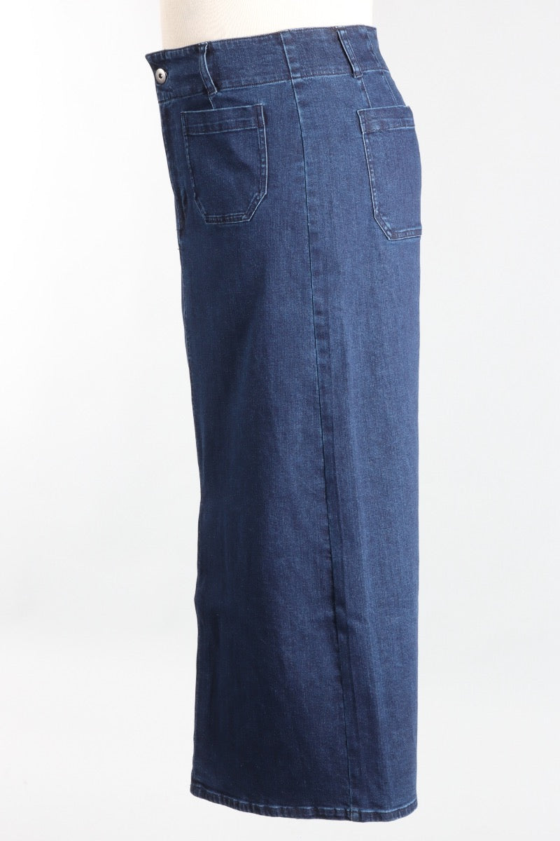 Easy Straight Skirt - Denim