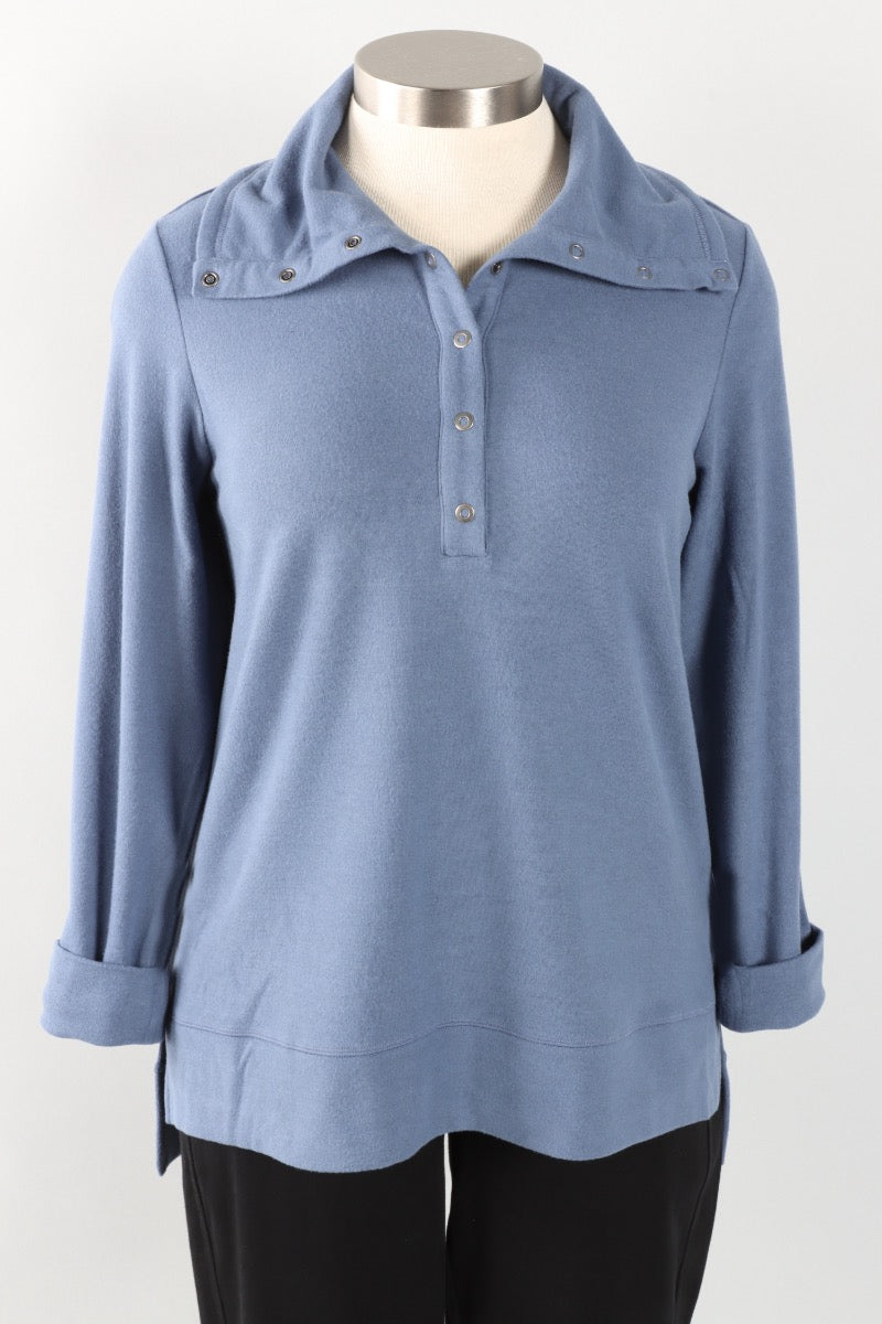 Snap To It Pullover - Denim