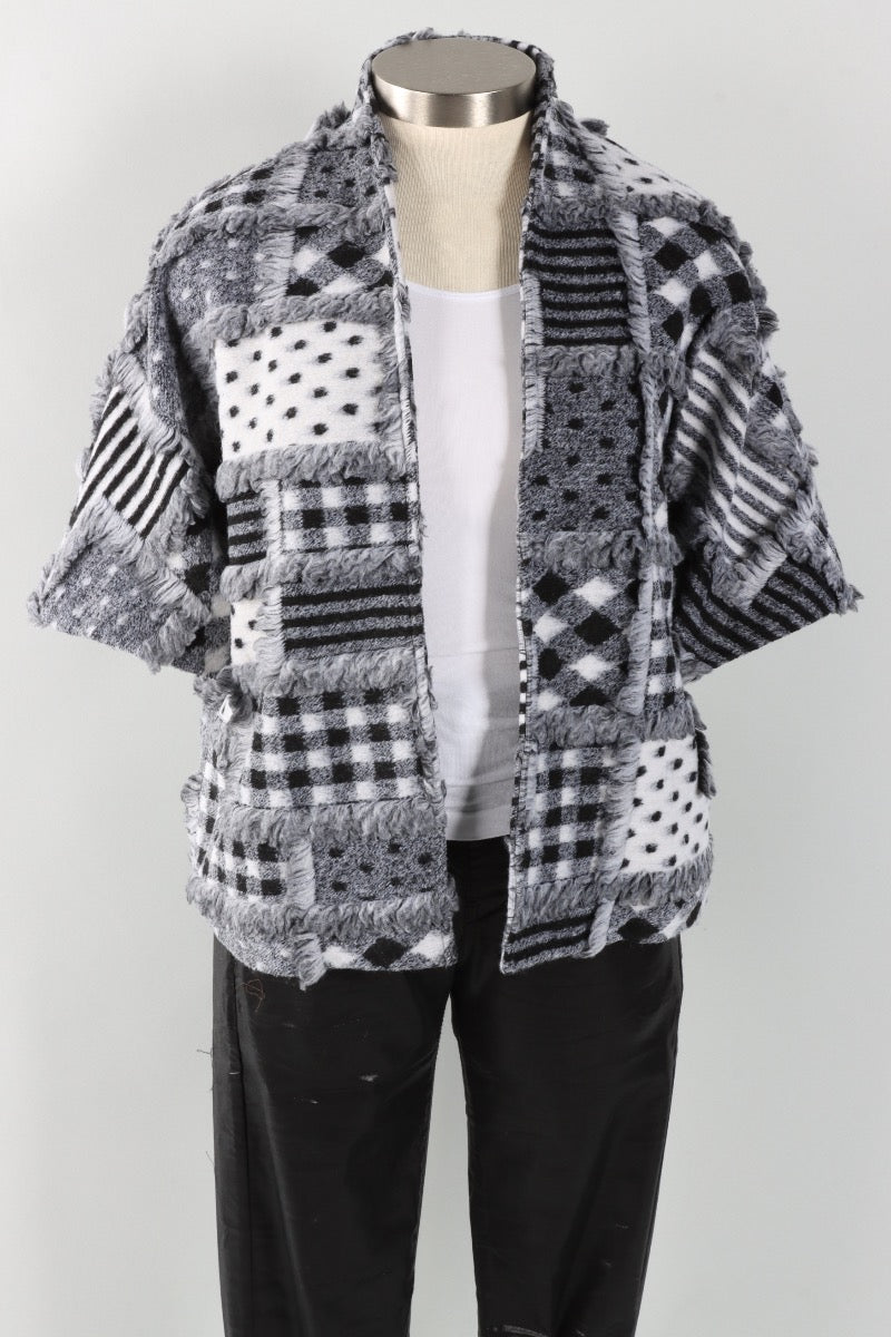 Textured jacket - Black & White