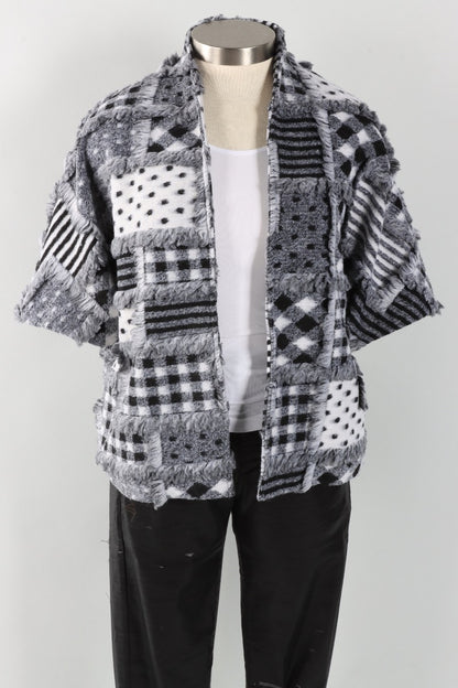 Textured jacket - Black & White