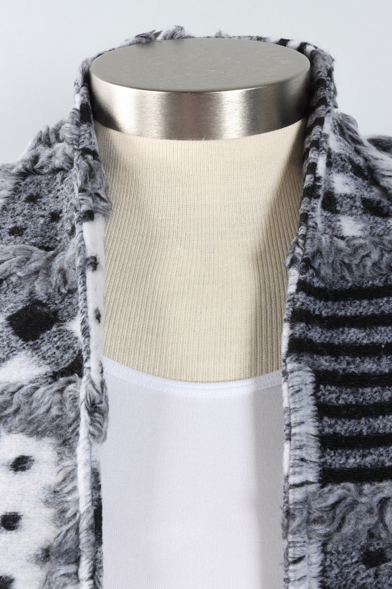 Textured jacket - Black & White