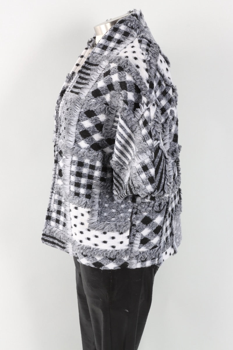 Textured jacket - Black & White