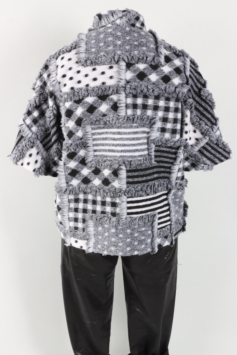 Textured jacket - Black & White