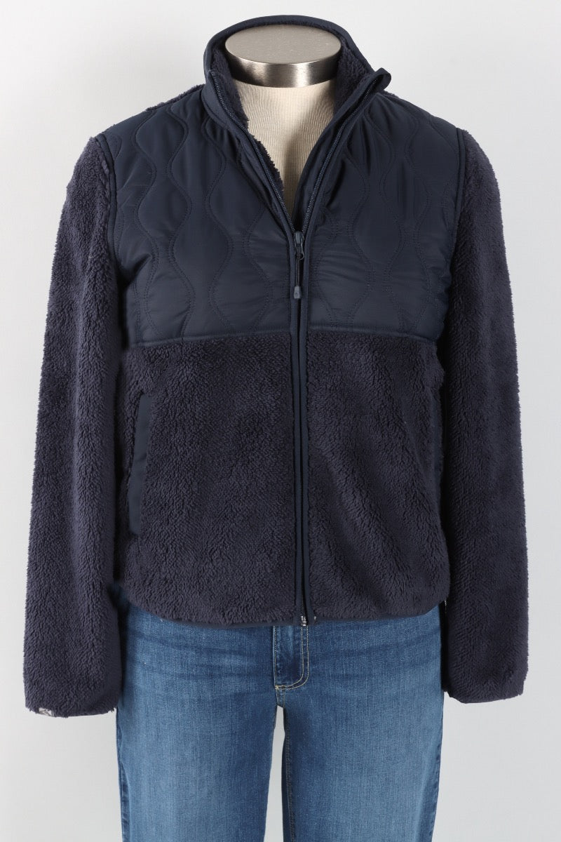 Teddy Fleece Jacket - Navy Blue