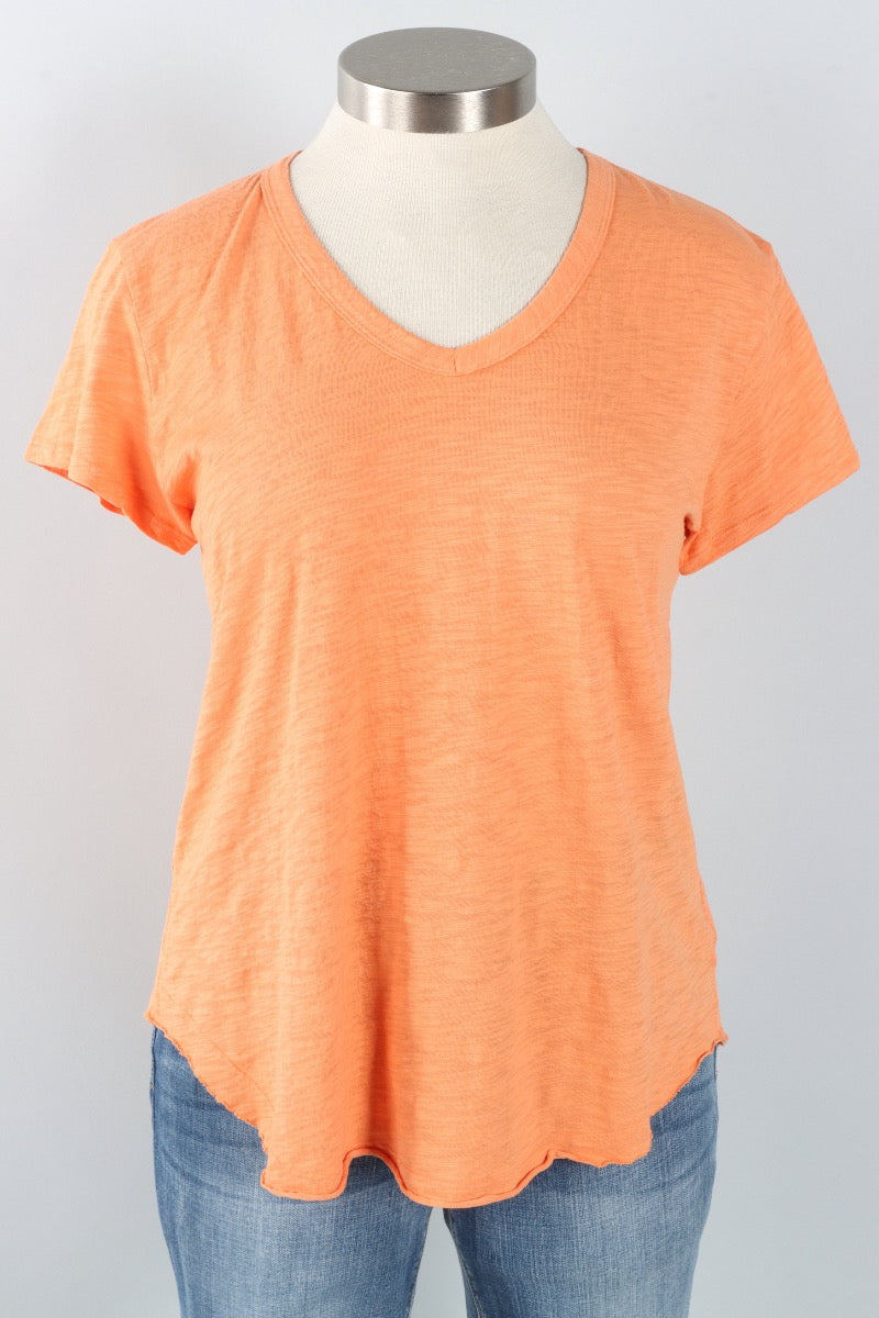V-Neck Tee - Apricot