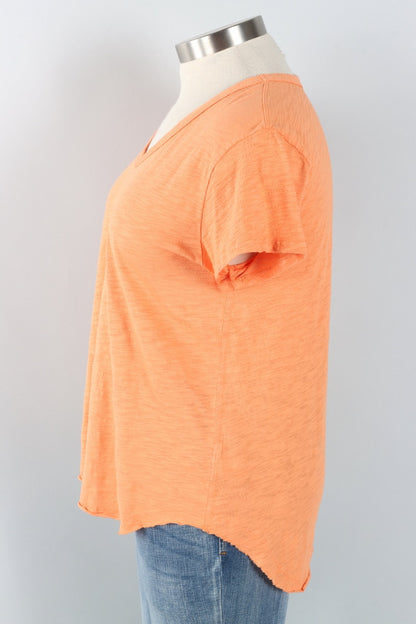 V-Neck Tee - Apricot