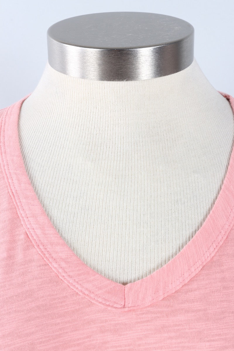 V-Neck Tee - Ash Blush