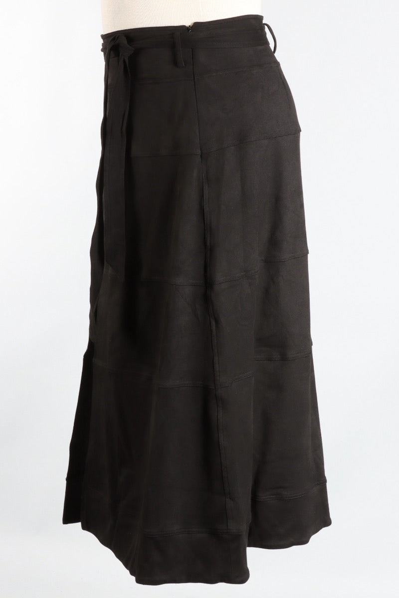 Faux Suede Skirt - Black