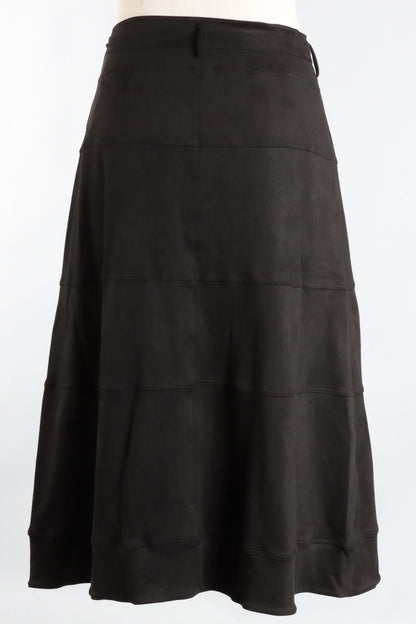 Faux Suede Skirt - Black