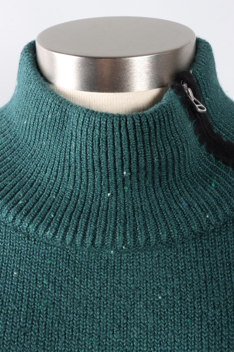 Zip Neck Sweater - Juniper