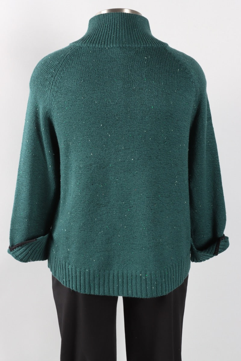 Zip Neck Sweater - Juniper