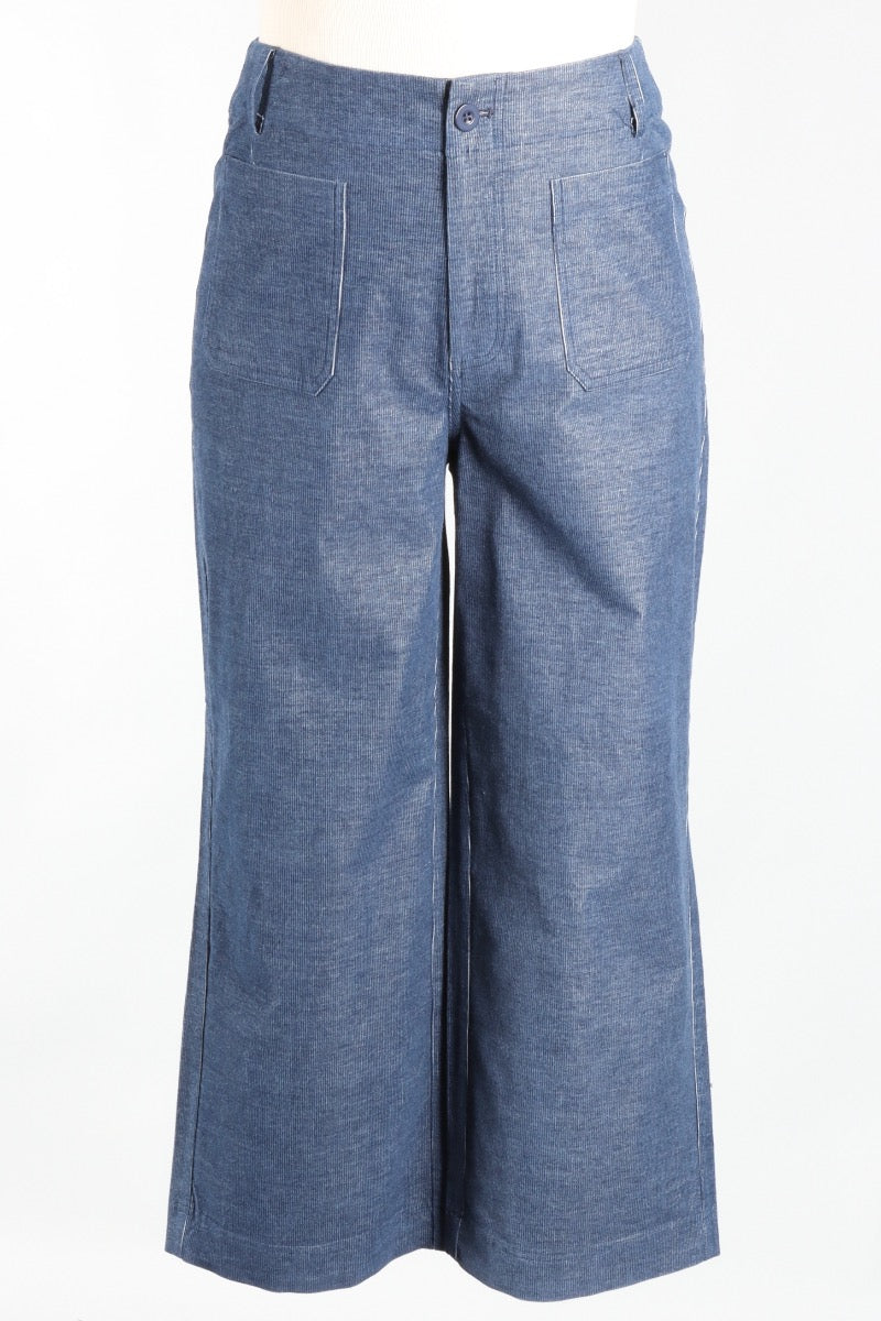 Patch Pocket Pant - Indigo Corduroy