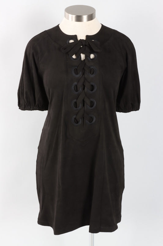 Vegan Suede Dress - Black
