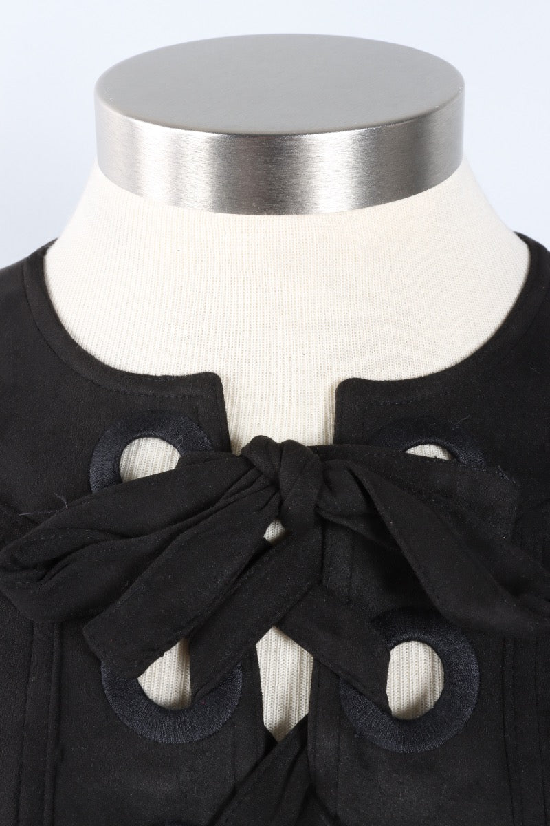 Vegan Suede Dress - Black