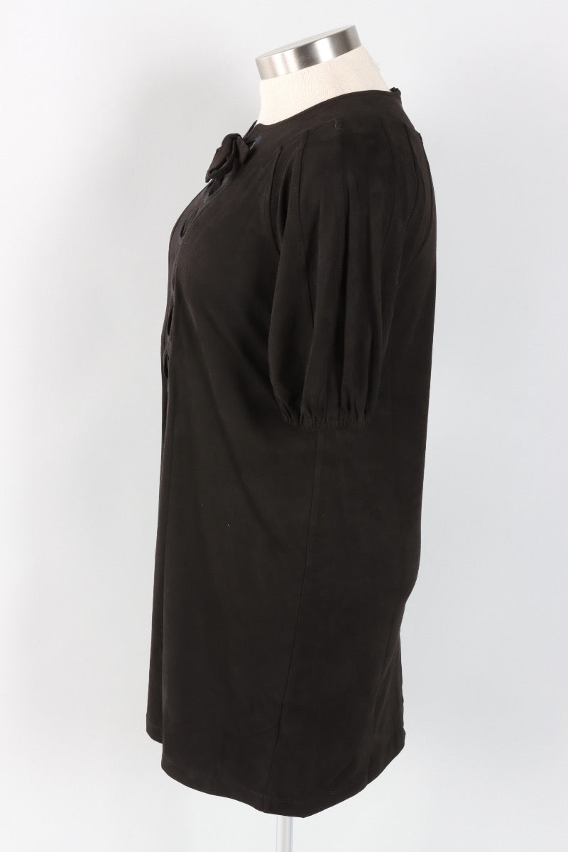 Vegan Suede Dress - Black