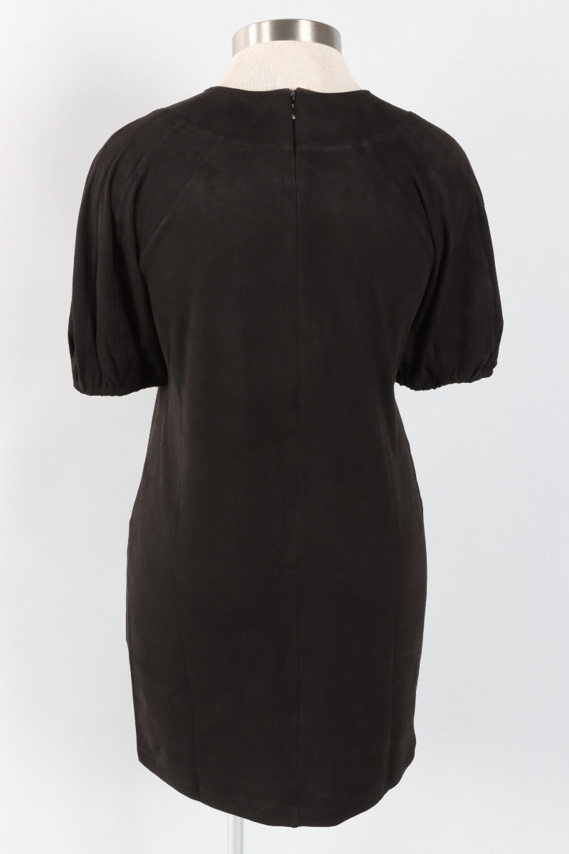 Vegan Suede Dress - Black
