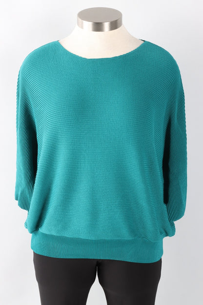 Bubble Pleat Top - Teal