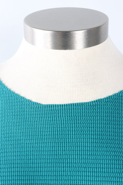 Bubble Pleat Top - Teal