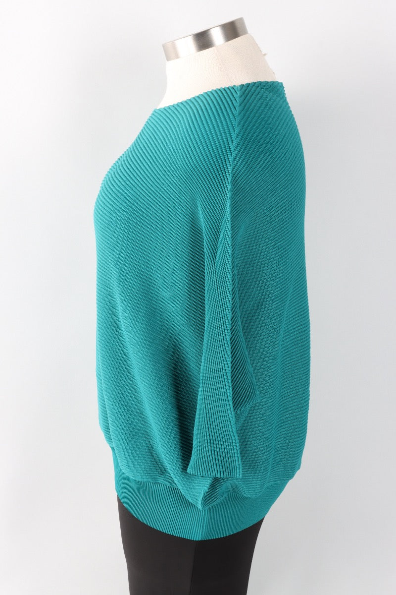 Bubble Pleat Top - Teal