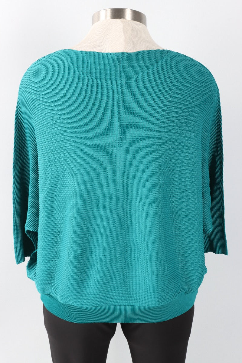 Bubble Pleat Top - Teal
