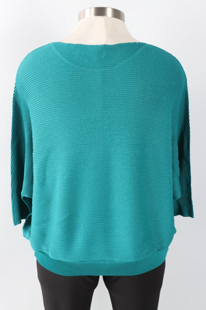 Bubble Pleat Top - Teal