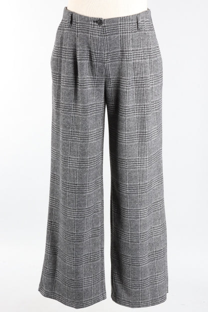 Lilly Trousers - Grey Plaid