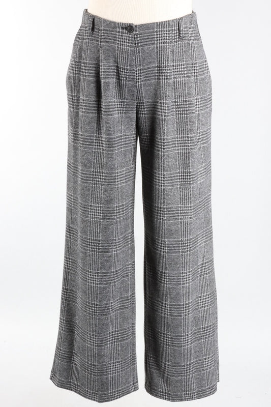 Lilly Trousers - Grey Plaid