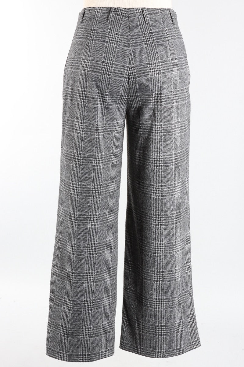 Lilly Trousers - Grey Plaid