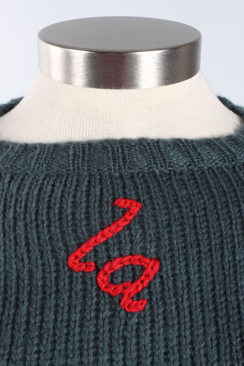 Fa La La Embroidered Crew - Glascow & Red Ginger