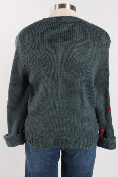 Fa La La Embroidered Crew - Glascow & Red Ginger