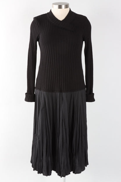 Mixed Media Dress - Black