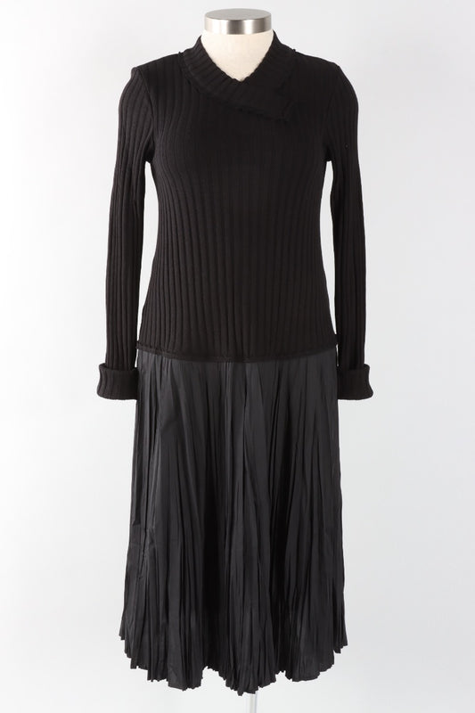 Mixed Media Dress - Black
