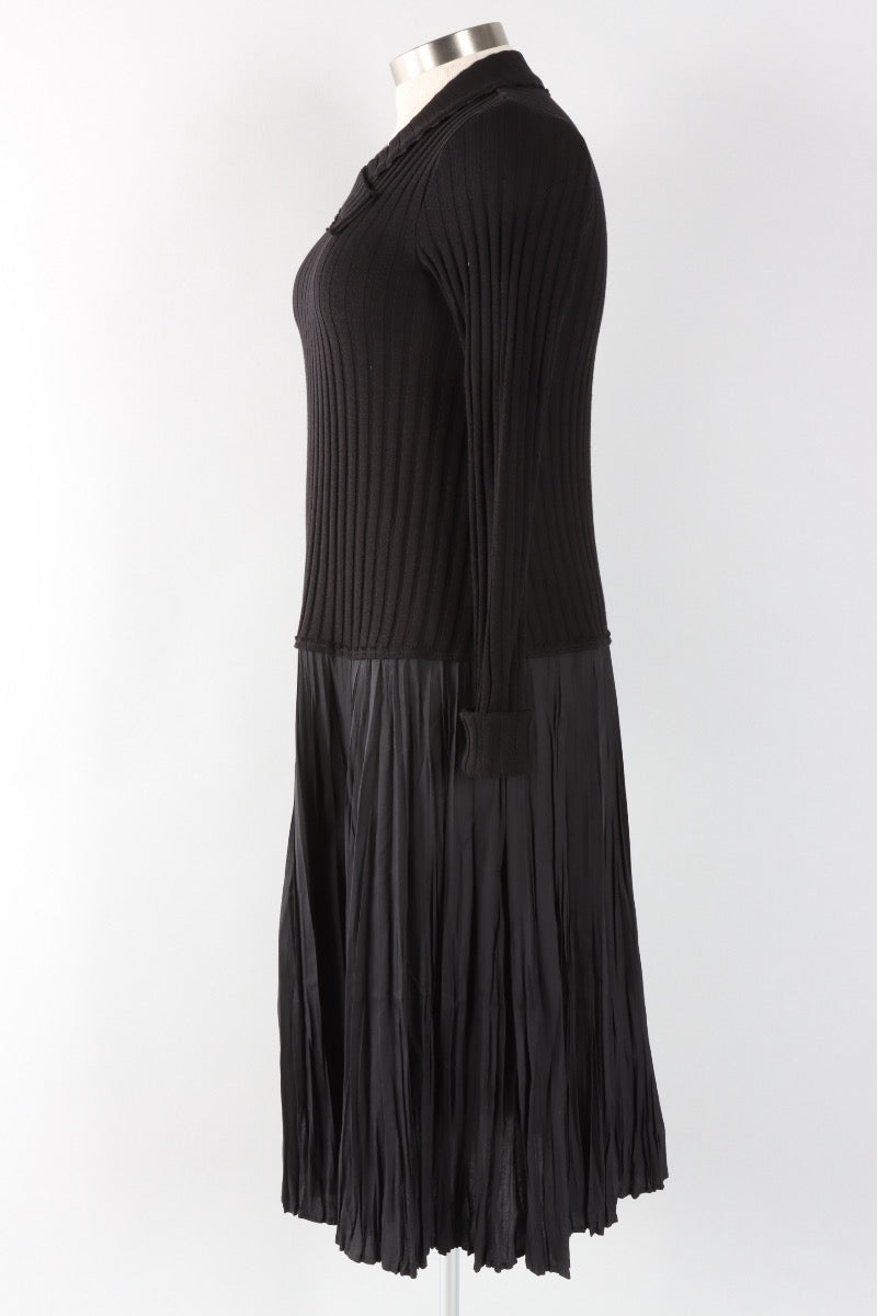 Mixed Media Dress - Black