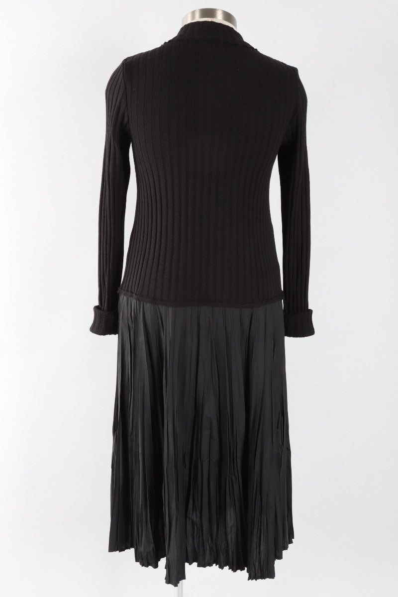 Mixed Media Dress - Black