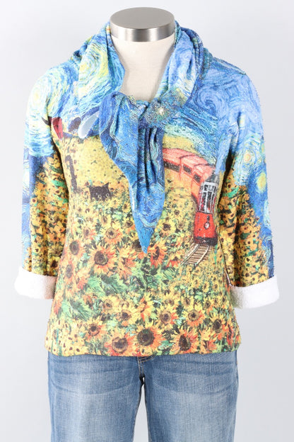 Terry Cloth V-Neck - Sun Field