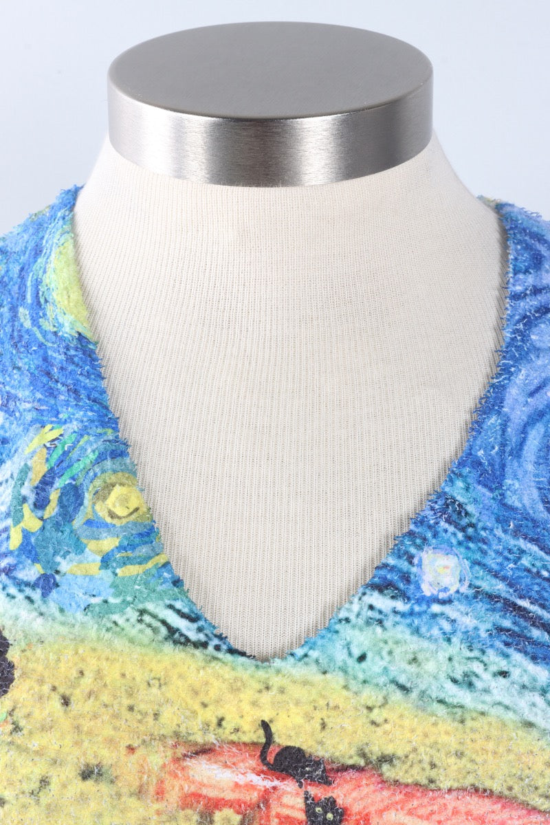 Terry Cloth V-Neck - Sun Field