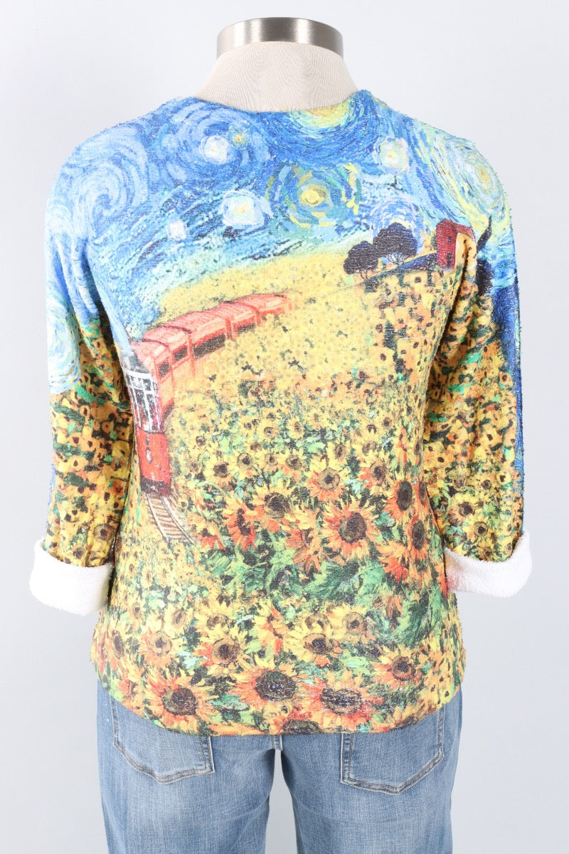 Terry Cloth V-Neck - Sun Field
