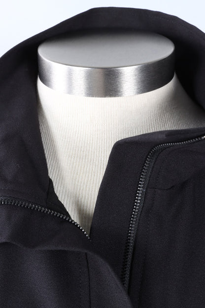 Hidden Placket Jacket - Black
