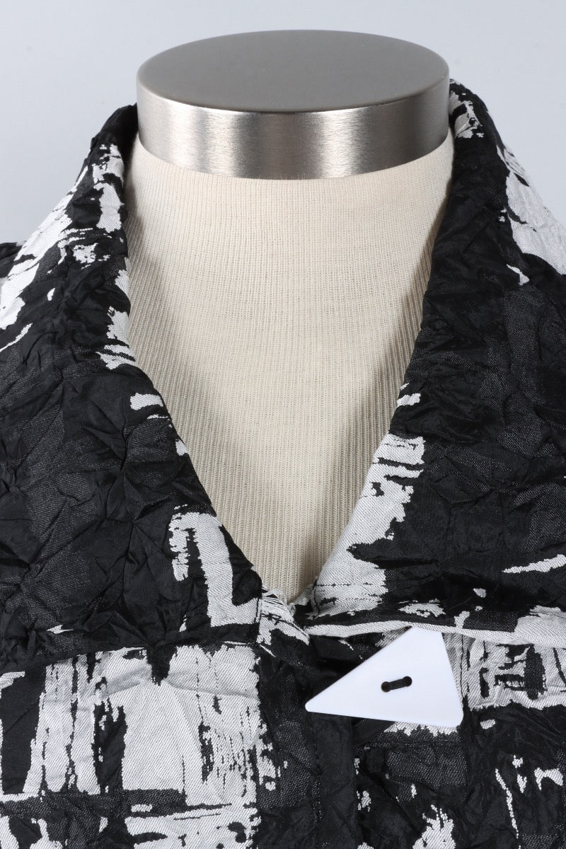 Crush Crop Jacket - Black & Silver