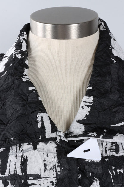 Crush Crop Jacket - Black & Silver