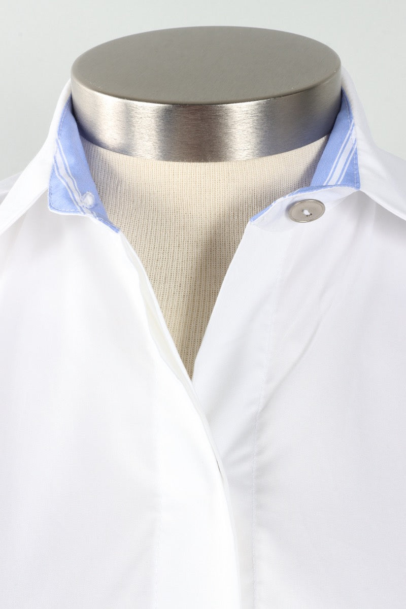 Cargo Pocket Shirt - Chambray Stripe & White