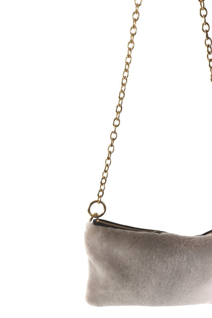 Alice - Grey Shearling & Leather