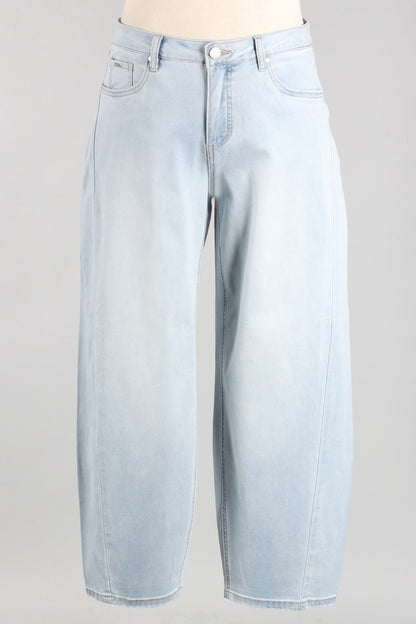 Girlfriend Barrel Jean - Light Blue