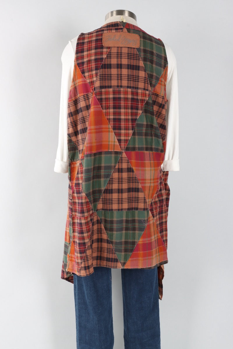 Look of Love Vest - Multi Color Plaid