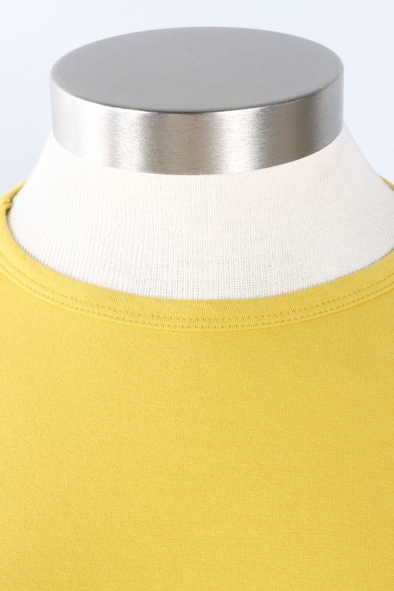 Stretch Knit A-Line Tunic - Mustard Green