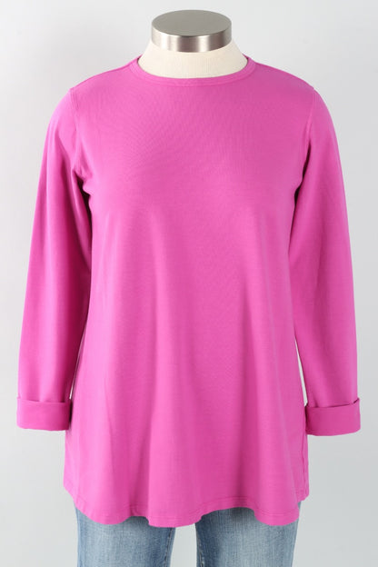 Stretch Knit A-Line Tunic - Very Berry