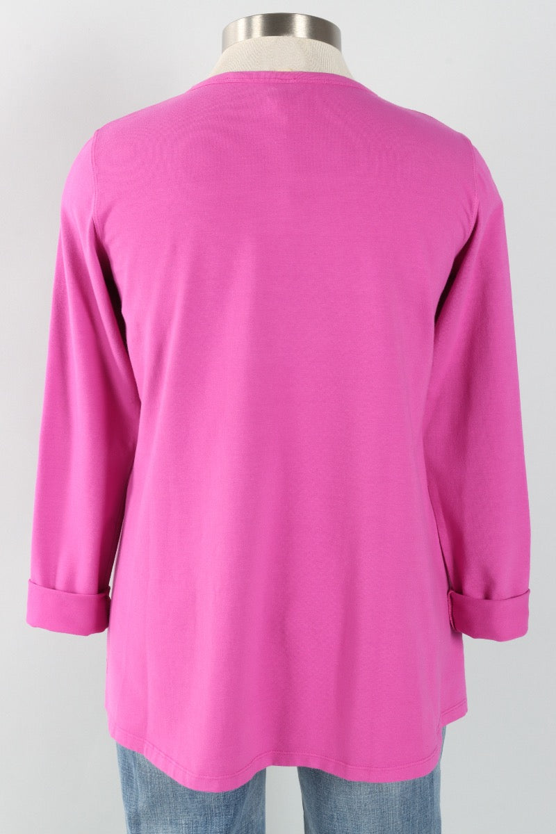 Stretch Knit A-Line Tunic - Very Berry